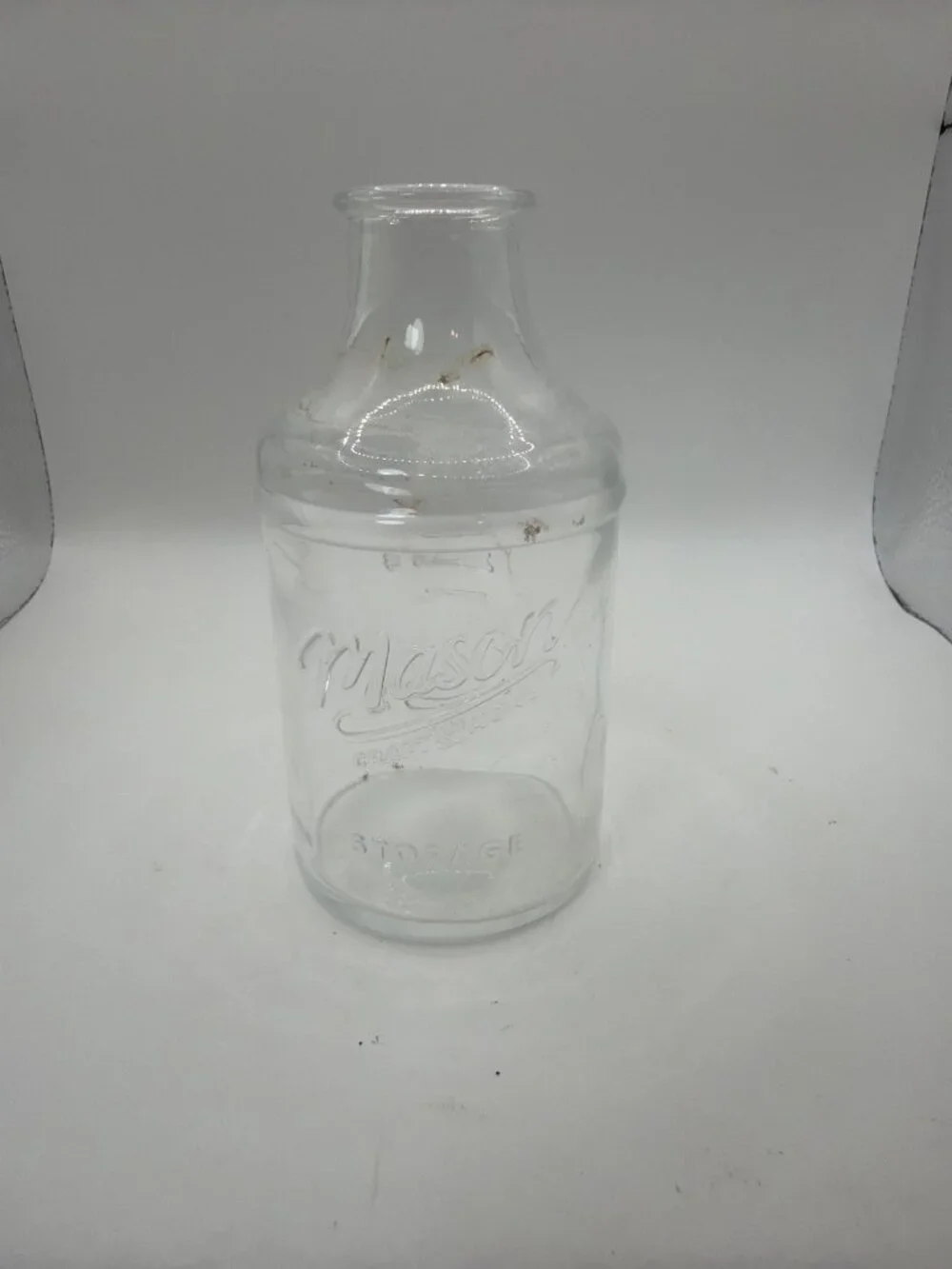 Vintage‎ Mason Crafts & More Clear Glass Storage Jar With 6 Oz Marking